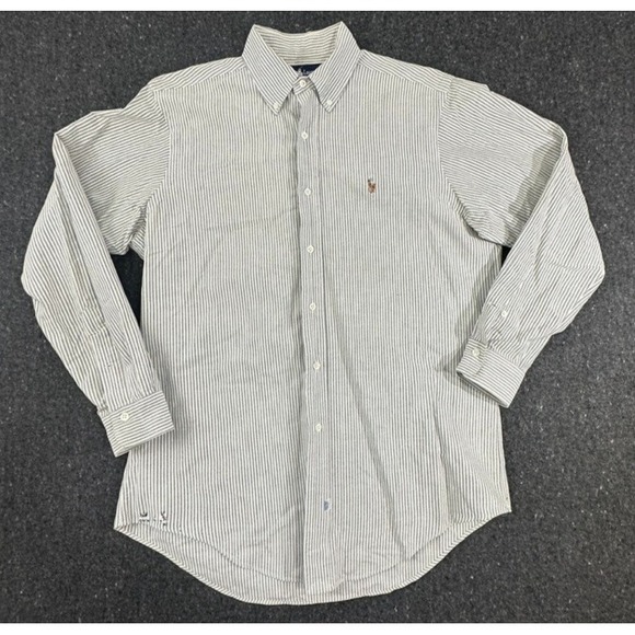 Ralph Lauren Other - Ralph Lauren button down long sleeve dress shirt Gray striped Mens Size 15.5-33
